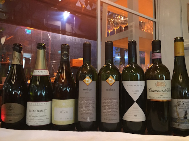 baduzzi tasting dinner wines