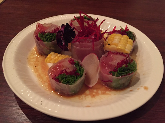 sake bar icco 201705 sashimi spring roll