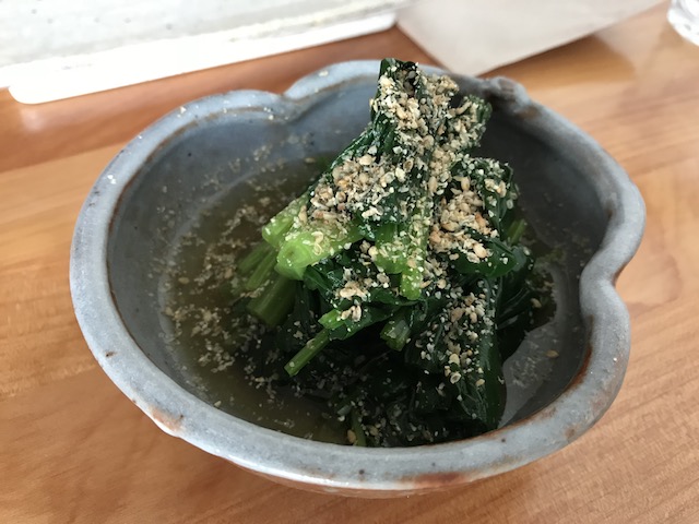 sake bar icco 201801 spinach