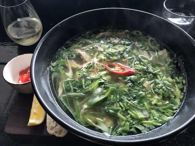 indocine 201804 chicken pho & wine