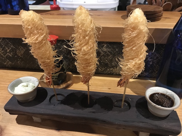 tokyo club 201804 prawn filo tempura