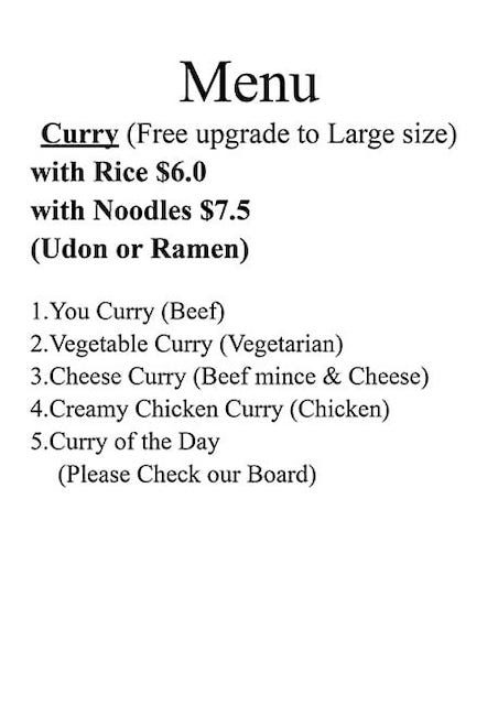 you curry 201910 menu