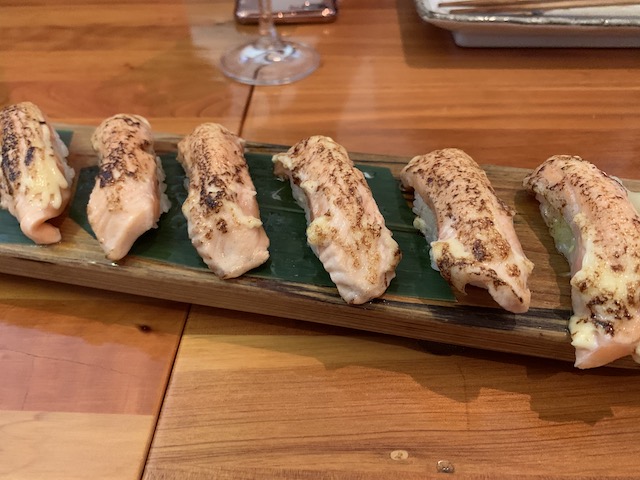 sake bar icco 202001 salmon aburi