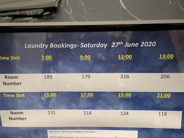 isolation hotel 2020 laundry roaster