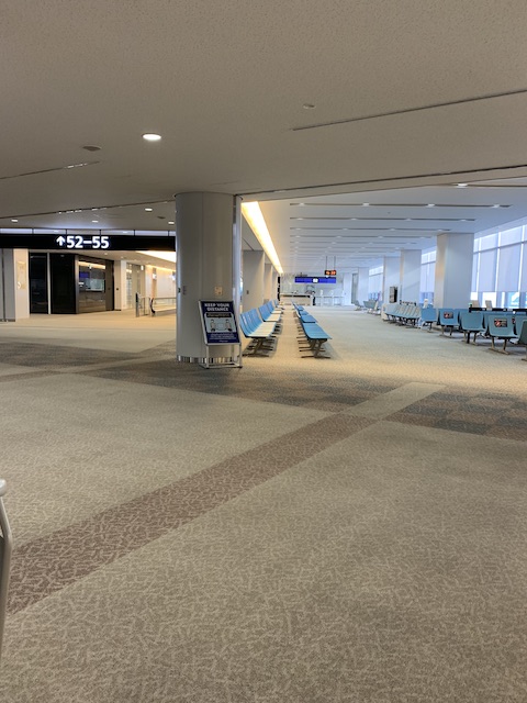 人気のない成田空港
