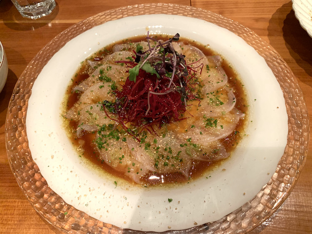 sake bar icco 202106 carpaccio